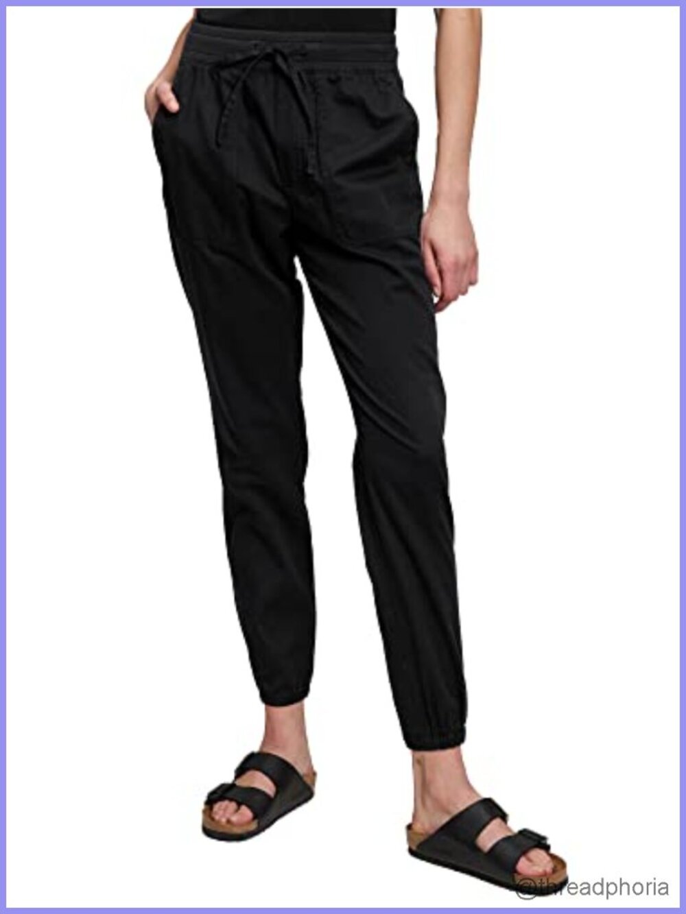 Women's Ribbed Knit Joggers Everyday Casual Sweatpants
